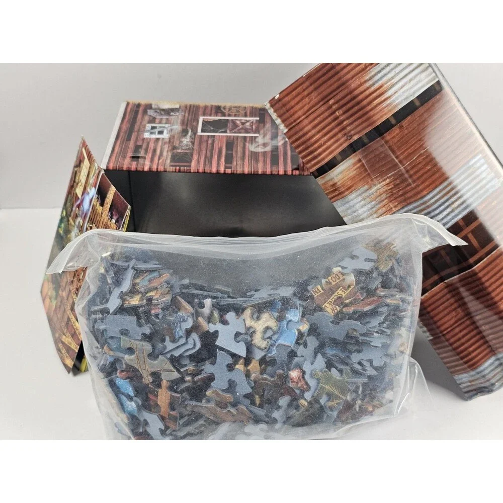 Eurographics Haunted Barn Halloween 550 Piece Puzzle with Collectible Tin
